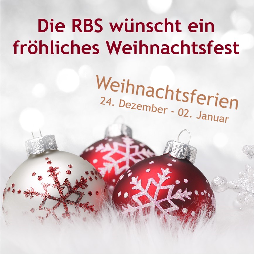 Die RBS wünscht Ihnen frohe Weihnachten